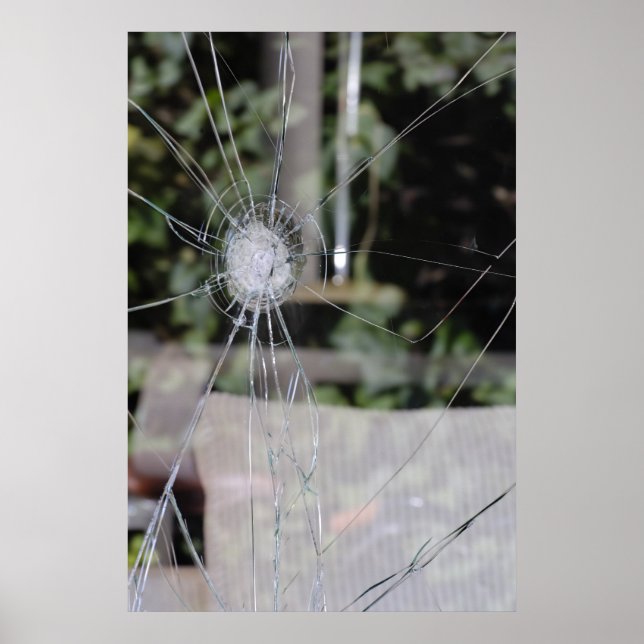 Póster Poster de la ventana de presentación rota (Frente)