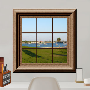 Póster Poster de la ventana falsa veleros San Agustín Flo