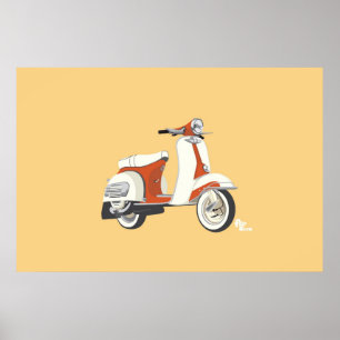 Póster Poster de la vespa