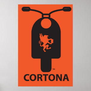 Póster Poster de la vespa de Cortona