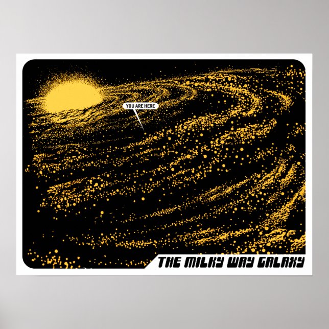 Póster Poster De La Vía Láctea "Estás Aquí" (Frente)
