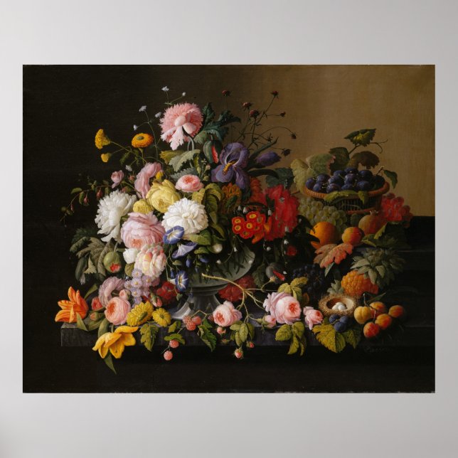 Póster Poster De La Vida Con Flores (Frente)
