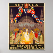 Poster de la Vieja Sevilla España Expo 1919