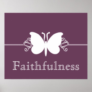 Póster Poster de la Virtud de la Mariposa de Eggplant