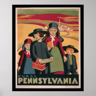 Póster Poster de la WPA de Pensilvania Rural 1938