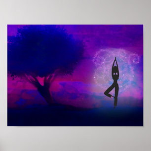 Póster Poster de la yoga de la meditación