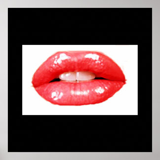 Póster poster de labios grandes