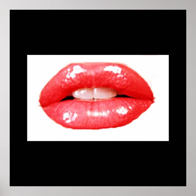 Póster poster de labios grandes (Frente)