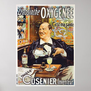 Póster Poster de L'Absinthe Cusenier