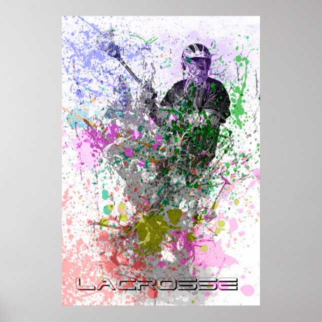 Póster poster de lacrosse de bandeja (Frente)