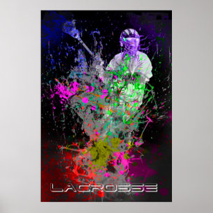 Póster poster de lacrosse de bandeja