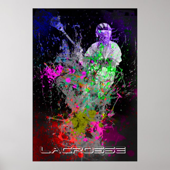 Póster poster de lacrosse de bandeja (Frente)