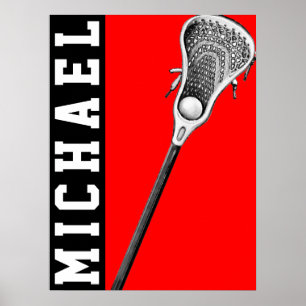 Póster poster de lacrosse personalizado