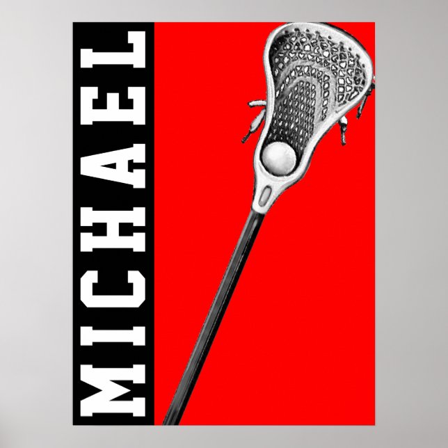 Póster poster de lacrosse personalizado (Frente)