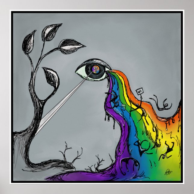 Póster Poster de lágrimas de arcoiris (Frente)