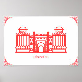 Póster Poster de Lahore Fort Pakistan