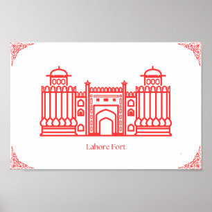 Póster Poster de Lahore Fort Pakistan