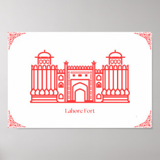 Póster Poster de Lahore Fort Pakistan