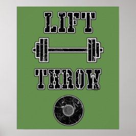 Póster Poster de lanzador de discus de pista y campo