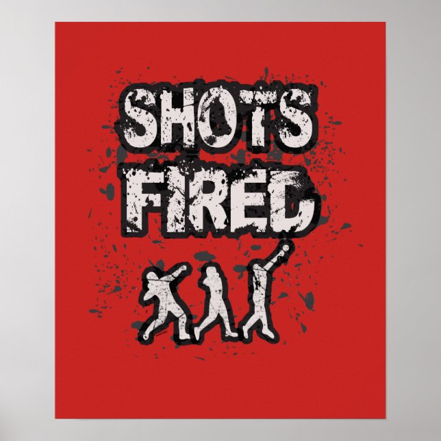 Póster Poster de lanzador de disparo de pista y campo (Frente)