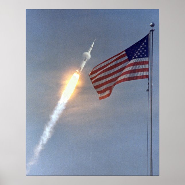 Póster Poster de lanzamiento Apollo 11 (Frente)