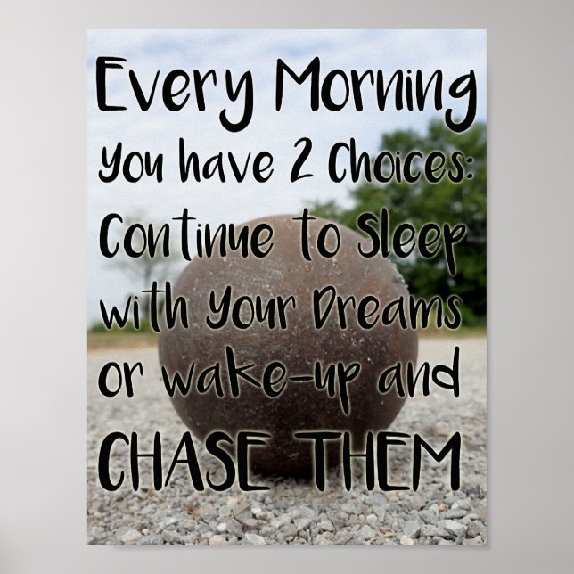 Póster Poster de lanzamiento de disparo inspirador (Frente)