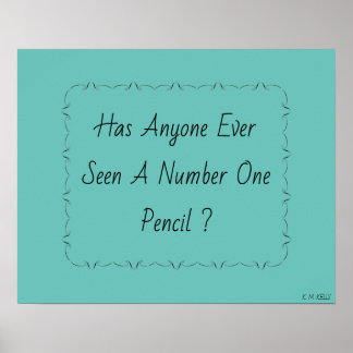 Póster Poster de lápiz número 1