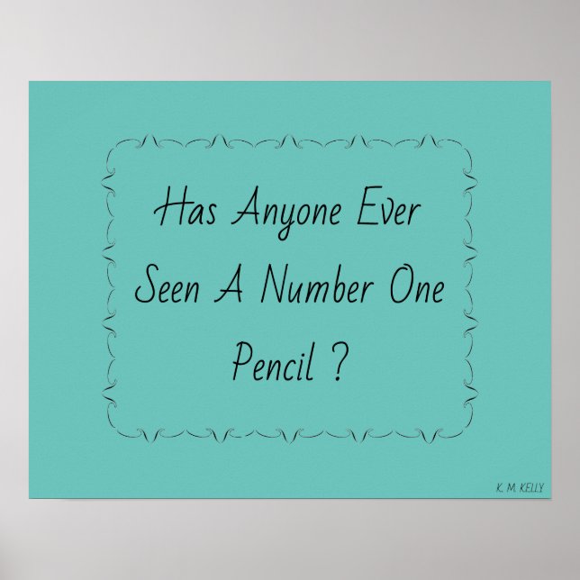 Póster Poster de lápiz número 1 (Frente)