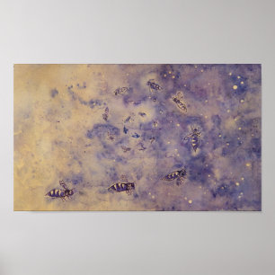 Póster Poster de las abejas del espacio