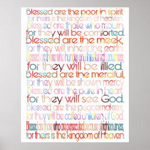 Póster Poster de las beatitudes