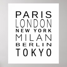 Poster de las Capitales de la Moda