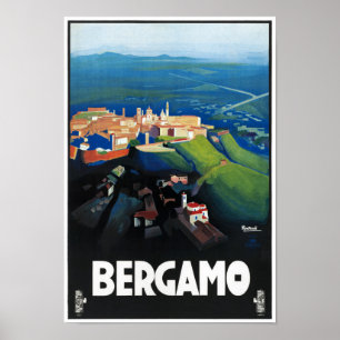 Póster Poster de las Carreras del vintage de Bérgamo