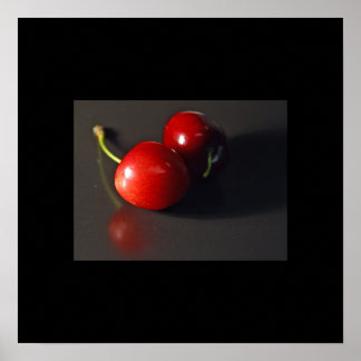 Póster Poster de las cerezas rojas