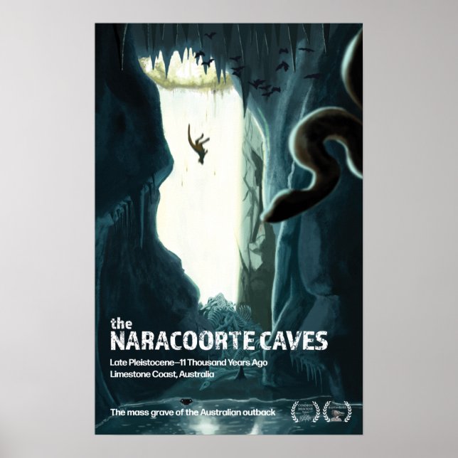 Póster Poster de las cuevas de Naracoorte (Frente)