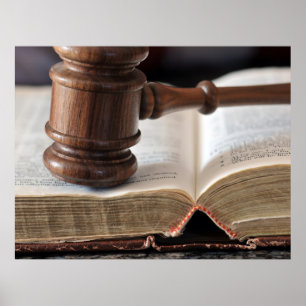 Póster Poster de las decisiones de la sala de tribunal