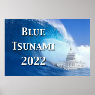 Póster Poster de las elecciones del tsunami azul de 2022