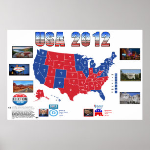 Póster POSTER de las elecciones presidenciales de Estados