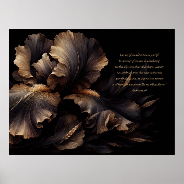 Póster Poster de las Escrituras inspiradoras (Luke 12:25- (Frente)