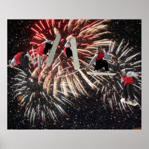 Póster Poster de las estrellas de los fuegos artificiales