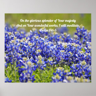 Póster Poster de las Flores de Bluebonnet