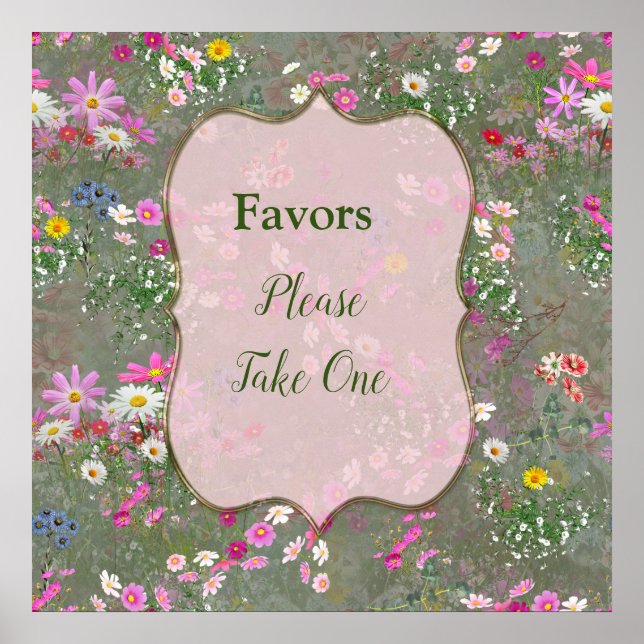 Póster Poster de las flores silvestres de Cosmos (Frente)