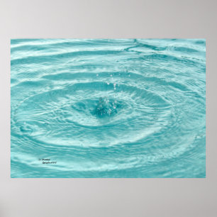 Póster Poster de las gotas de agua azules
