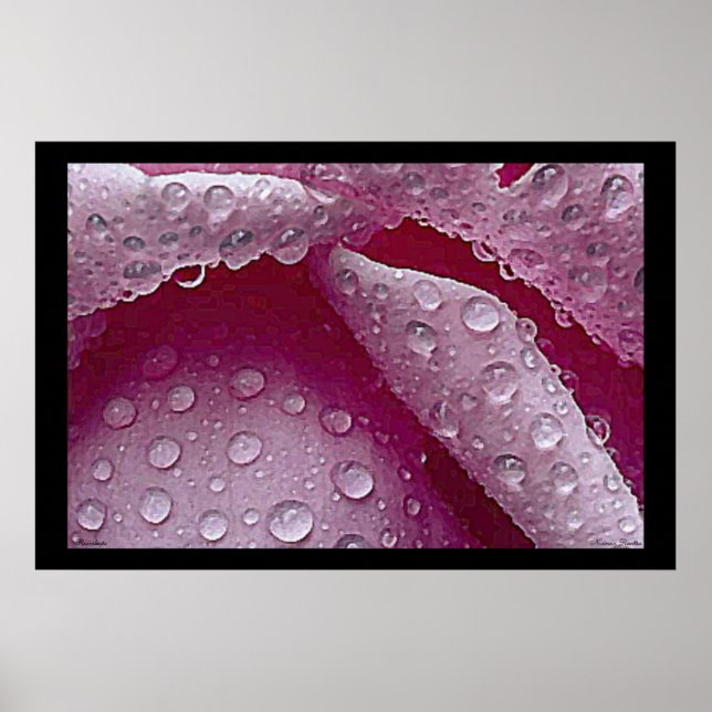 Póster Poster de las gotas de lluvia (Frente)
