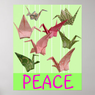 Póster Poster de las grullas de paz