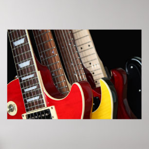 Póster Poster de las guitarras eléctricas