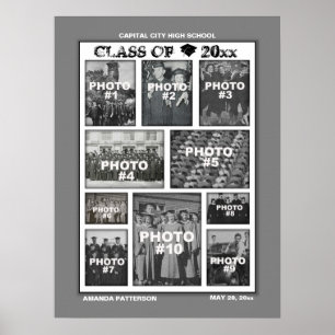 Póster Poster de las imágenes del collage de fotos 10 de