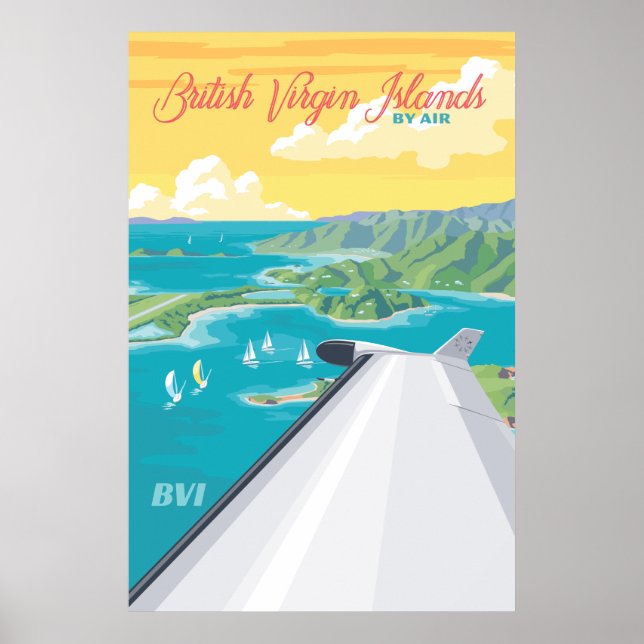 Póster Poster de las Islas Vírgenes Británicas (Frente)