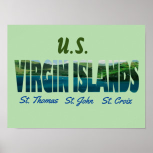 Póster Poster de las Islas Vírgenes de Estados Unidos
