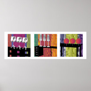 Póster Poster de las lámparas tres de Ikea