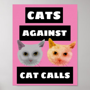 PÓSTER POSTER DE LAS LLAMADAS CONTRA LOS GATOS